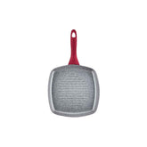 Ambition Jasper Grill Pan with Qualum Basic Stone Coating 26 x 26cm - Red